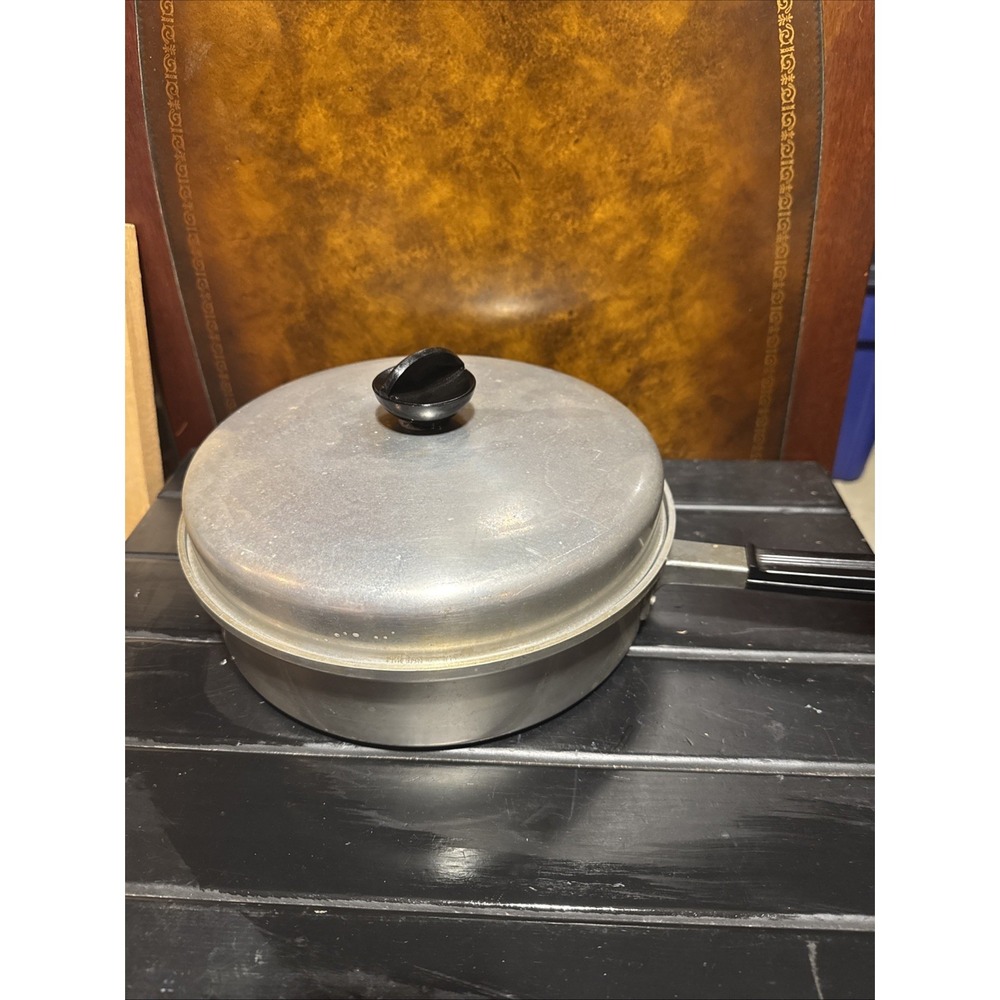 Vintage Enterprise 10 Gauge Quality Aluminum Steamer 3 Piece NWT 10" Skillet HTF